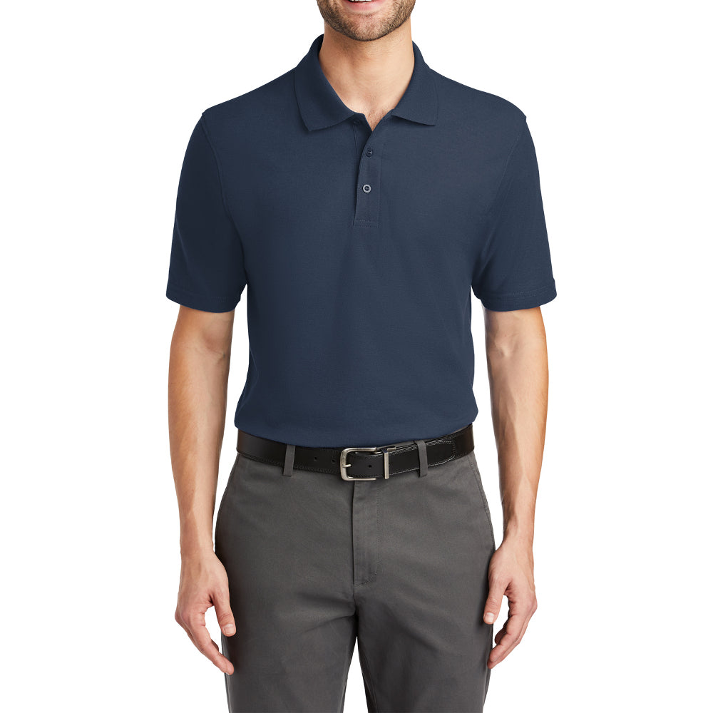 Men's Classic Fit Short Sleeve Tall Stain-Release Moisture-Wicking Polo Shirt