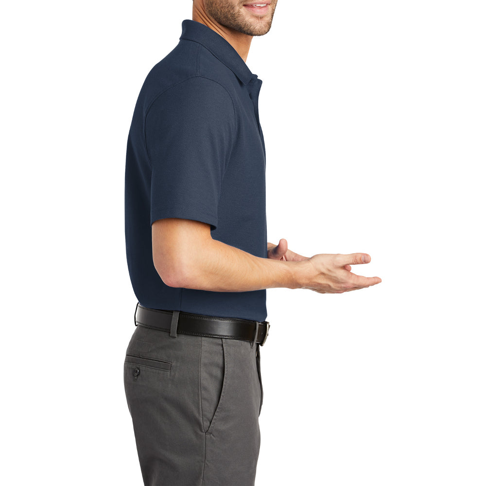Men's Classic Fit Short Sleeve Tall Stain-Release Moisture-Wicking Polo Shirt