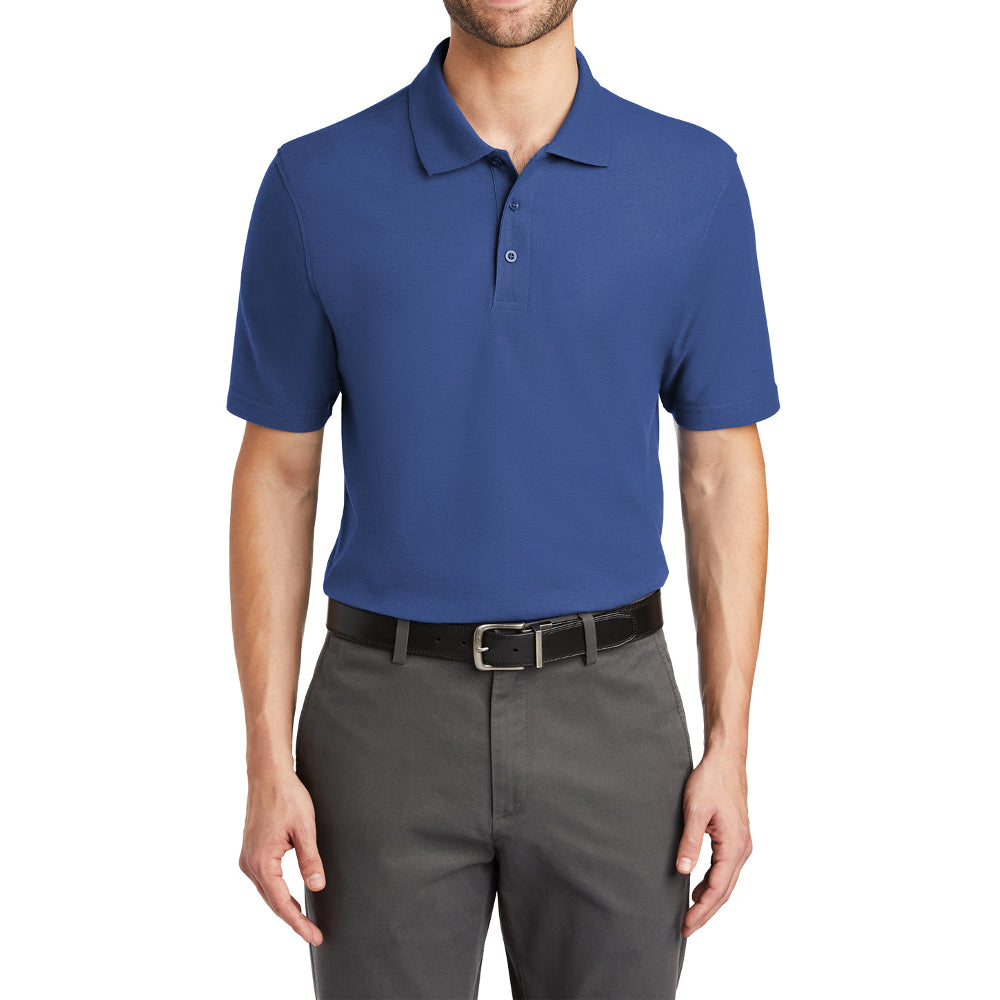 Men's Classic Fit Short Sleeve Tall Stain-Release Moisture-Wicking Polo Shirt