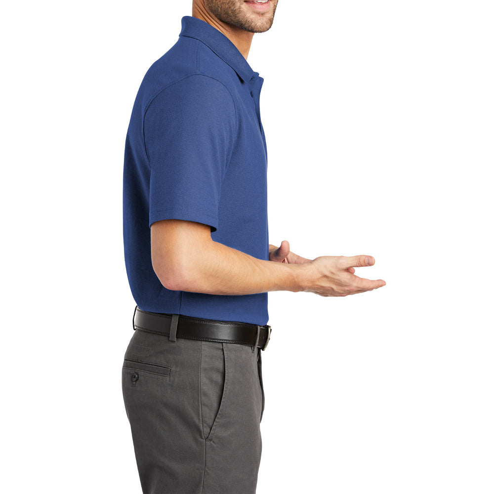 Men's Classic Fit Short Sleeve Tall Stain-Release Moisture-Wicking Polo Shirt