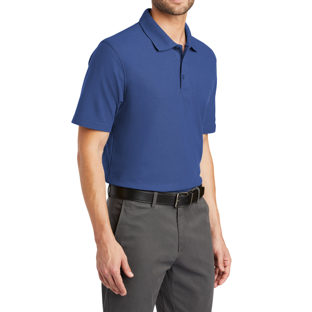 Men's Classic Fit Short Sleeve Tall Stain-Release Moisture-Wicking Polo Shirt