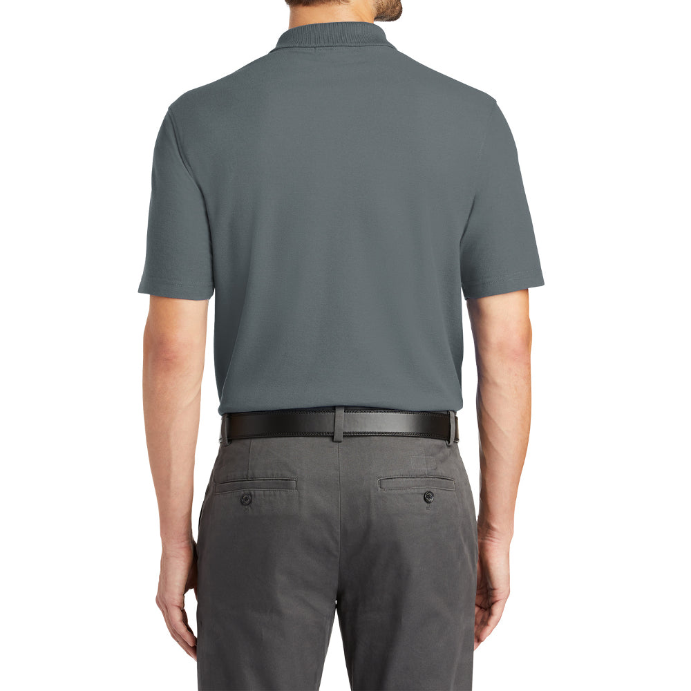 Men's Classic Fit Short Sleeve Tall Stain-Release Moisture-Wicking Polo Shirt