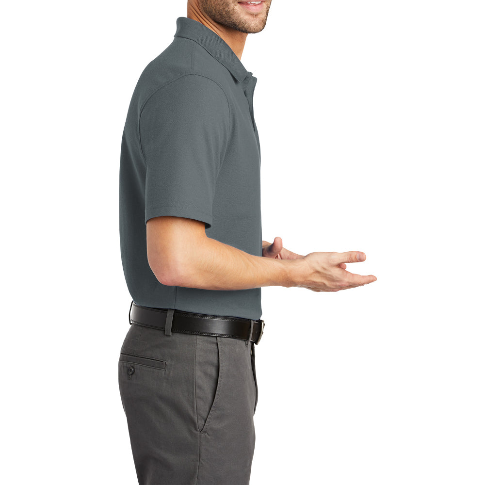 Men's Classic Fit Short Sleeve Tall Stain-Release Moisture-Wicking Polo Shirt