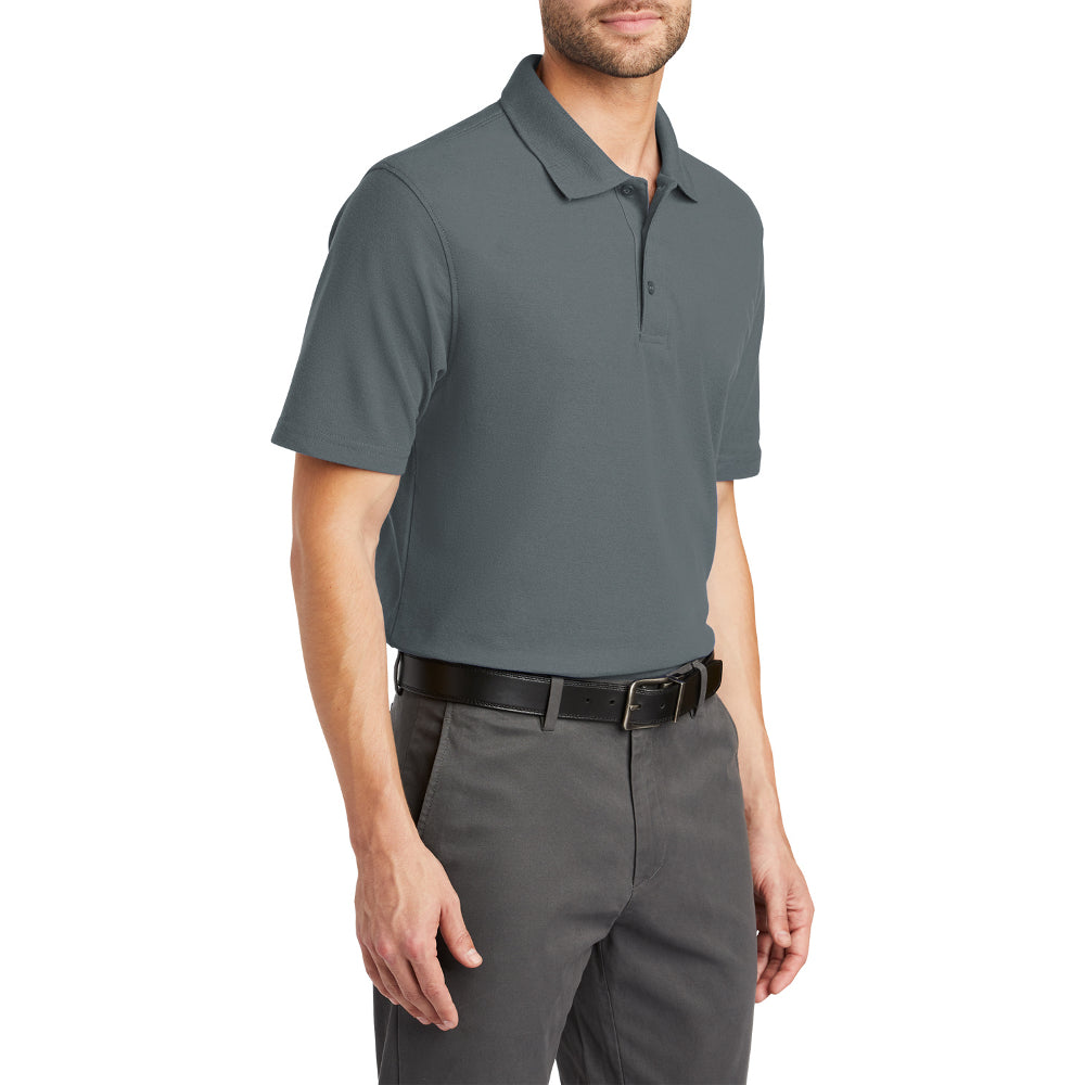 Men's Classic Fit Short Sleeve Tall Stain-Release Moisture-Wicking Polo Shirt
