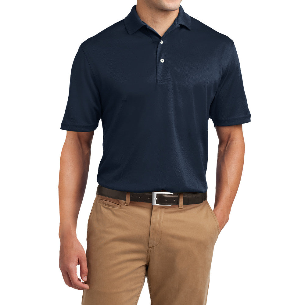 Men's Short Sleeve Tall Dri-Mesh Lightweight Polo T-shirt