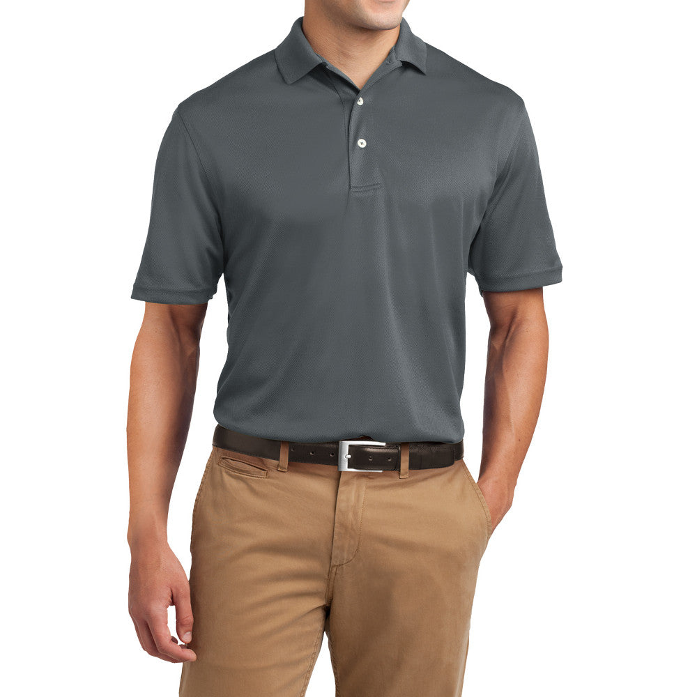 Men's Short Sleeve Tall Dri-Mesh Lightweight Polo T-shirt