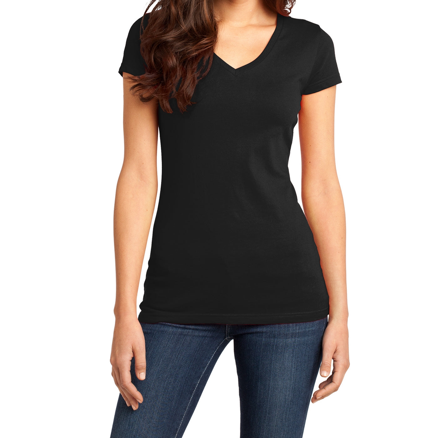 Women's Juniors Very Important Tee V-Neck - Black