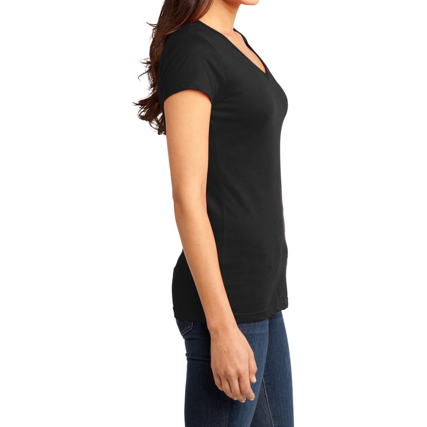 Women's Juniors Very Important Tee V-Neck - Black