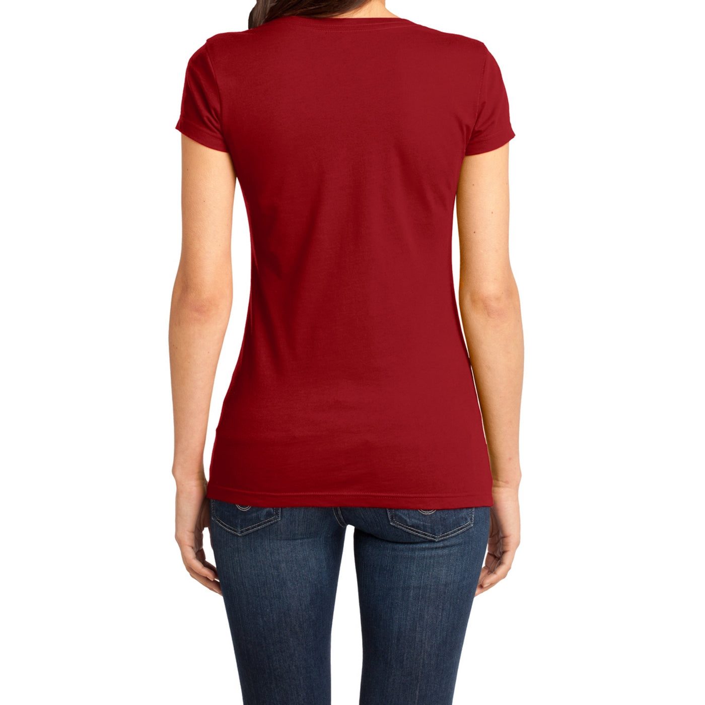 Women's Juniors Very Important Tee V-Neck - Classic Red