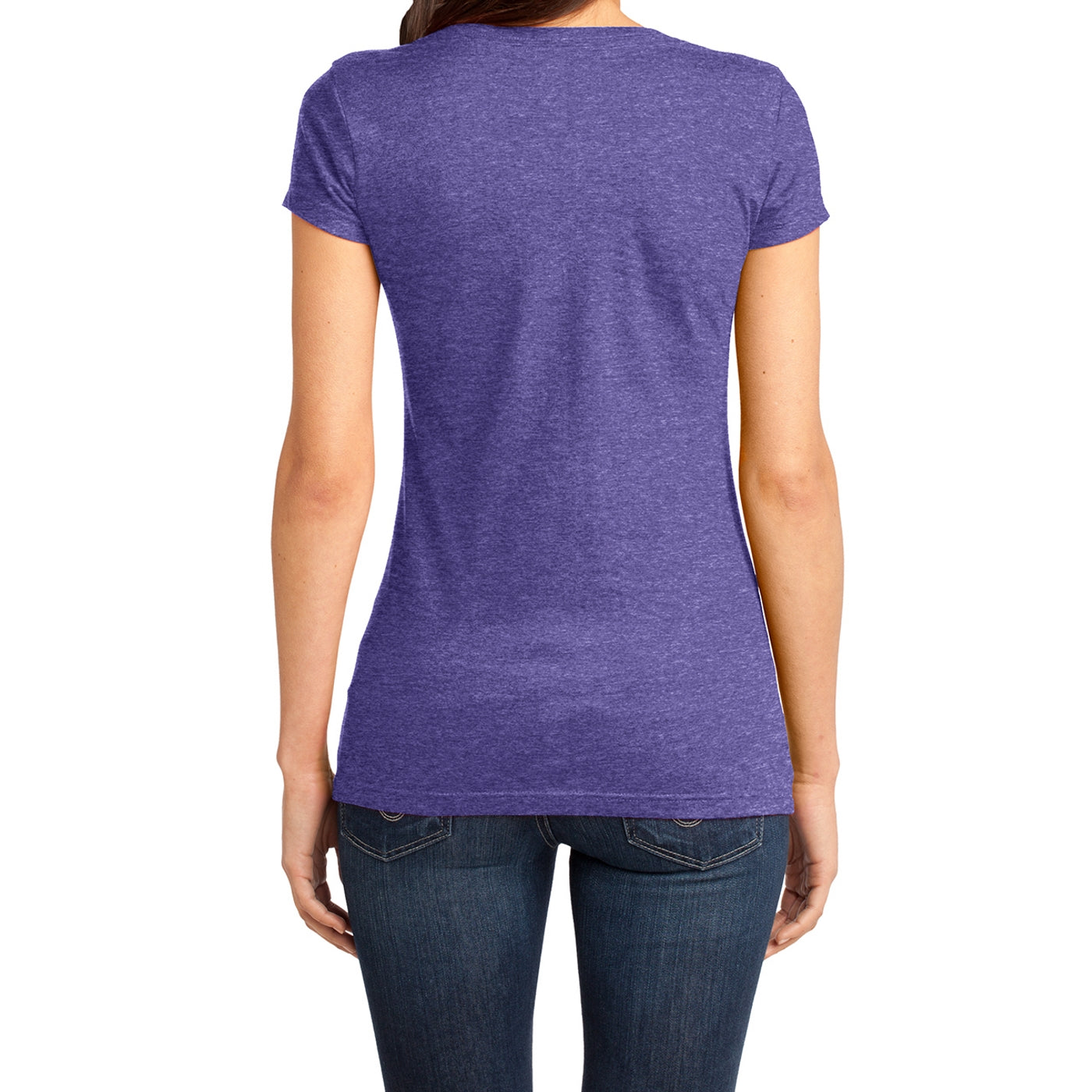 Women's Juniors Very Important Tee V-Neck - Heathered Purple