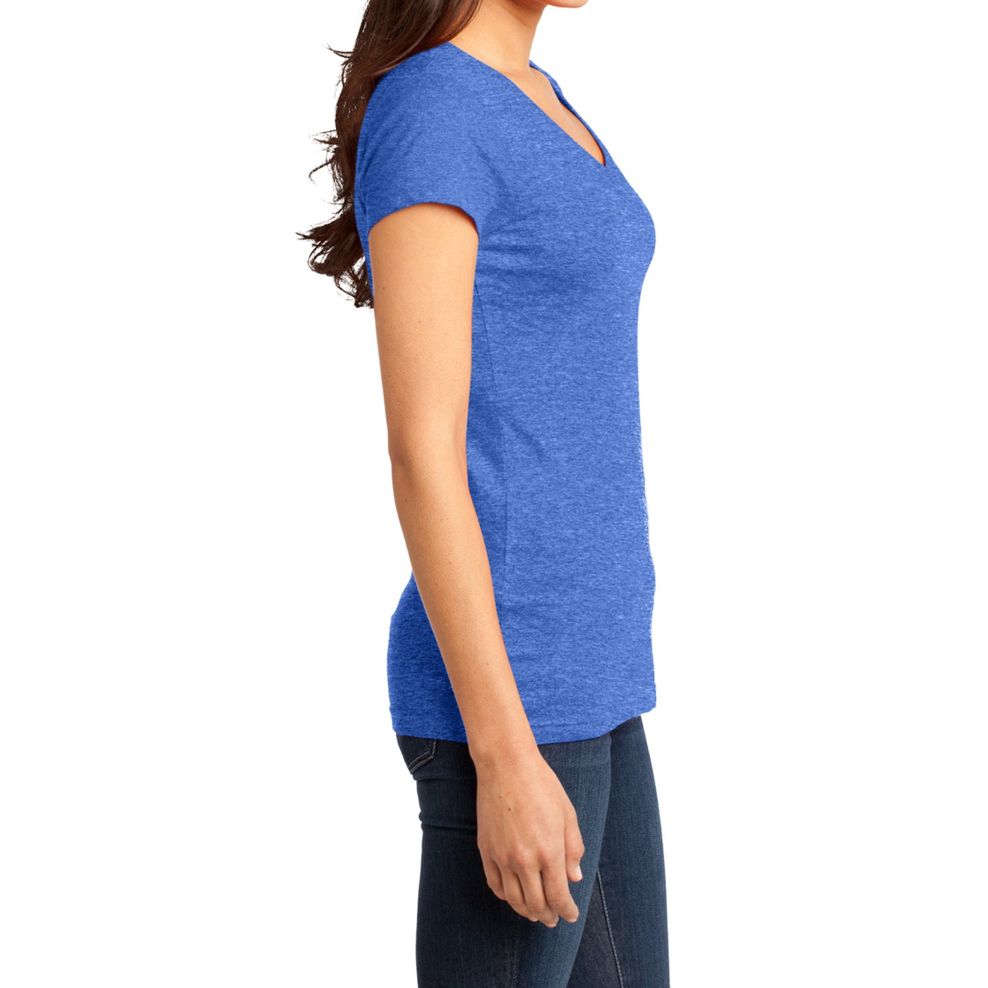 Women's Juniors Very Important Tee V-Neck - Heathered Royal