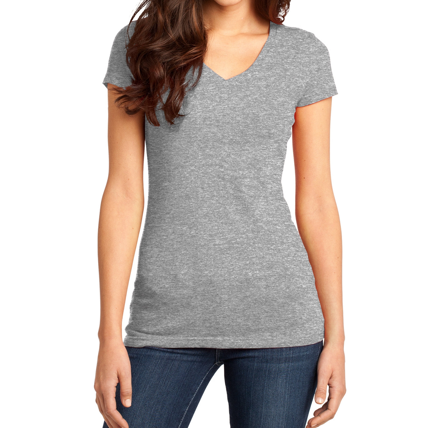 Women's Juniors Very Important Tee V-Neck - Light Heather Grey