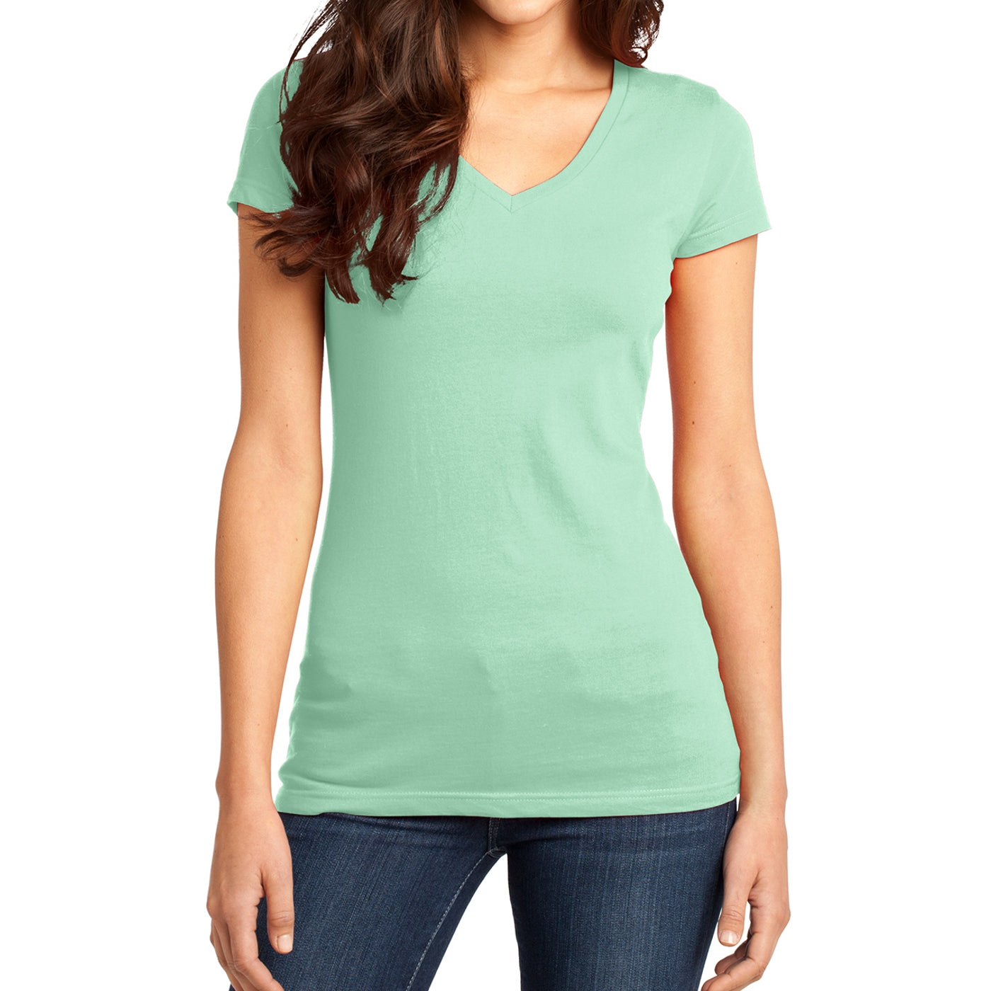 Women's Juniors Very Important Tee V-Neck - Mint