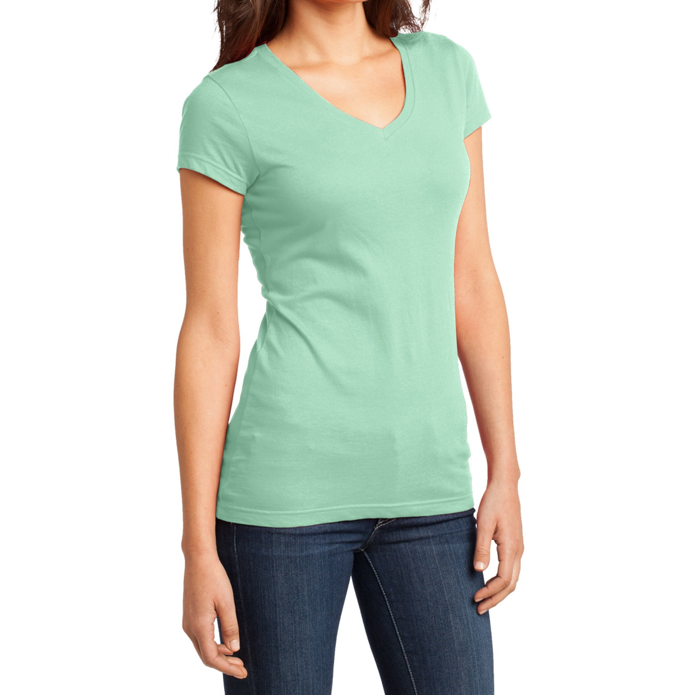 Women's Juniors Very Important Tee V-Neck - Mint