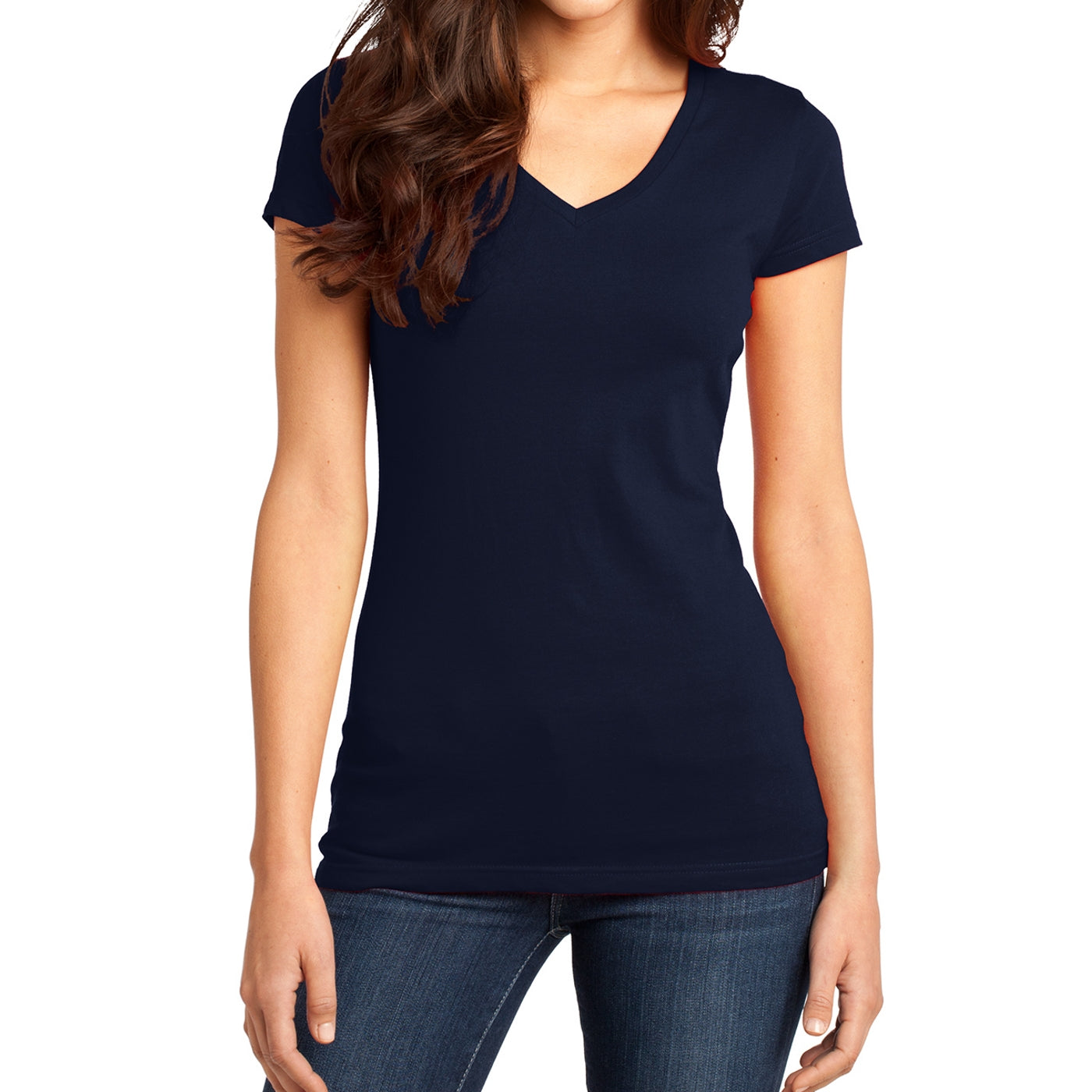 Women's Juniors Very Important Tee V-Neck - New Navy