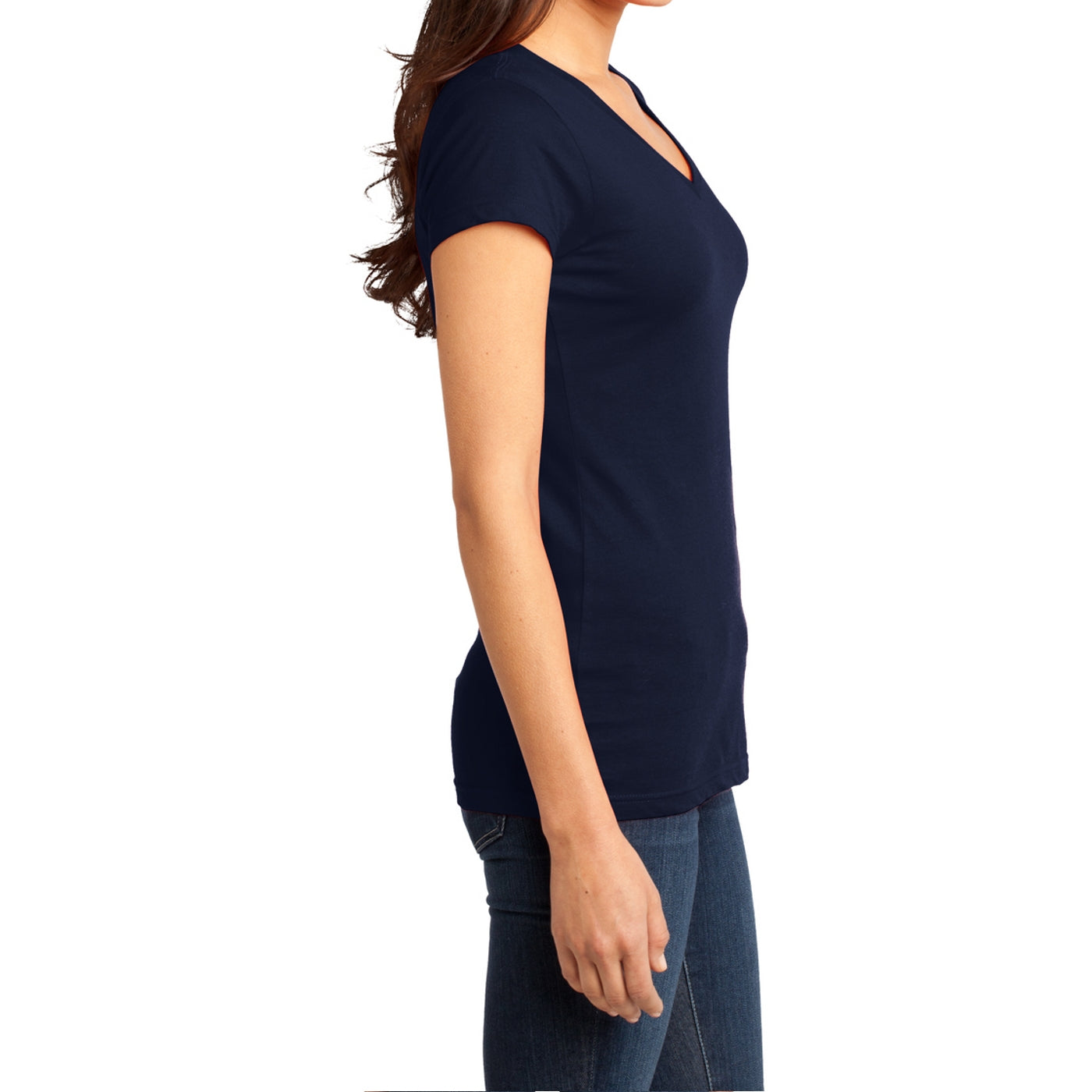 Women's Juniors Very Important Tee V-Neck - New Navy