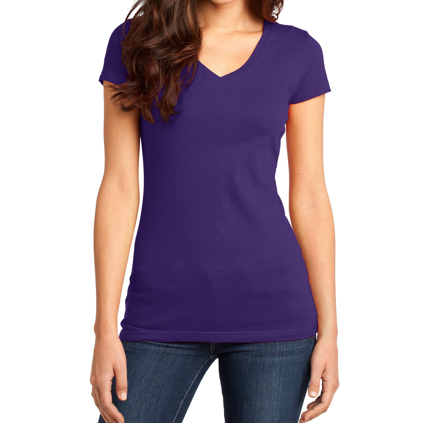 Women's Juniors Very Important Tee V-Neck - Purple