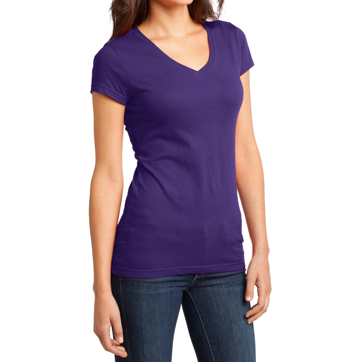 Women's Juniors Very Important Tee V-Neck - Purple