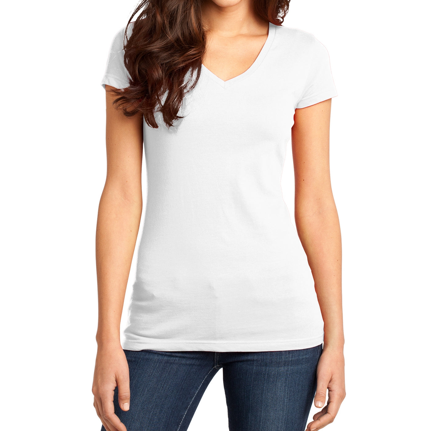 Women's Juniors Very Important Tee V-Neck - White
