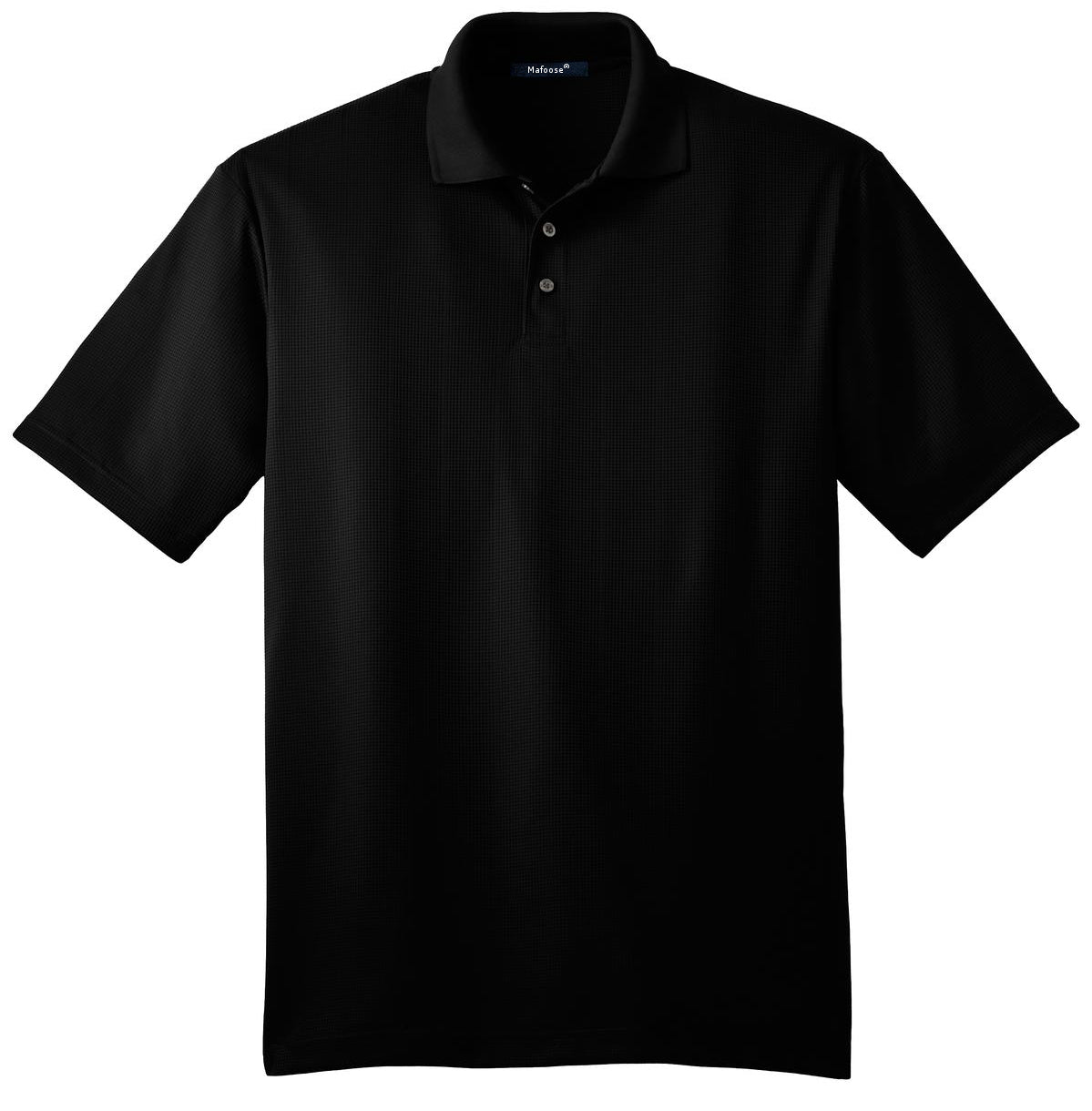 Mafoose Men's Performance Fine Jacquard Polo Black-Front