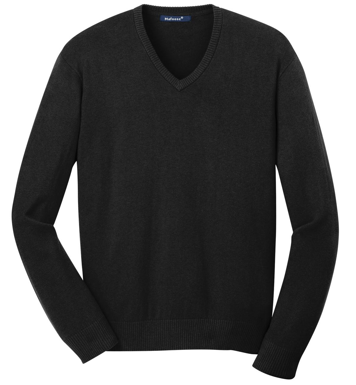 Mafoose Men's V Neck Sweater Black-Front