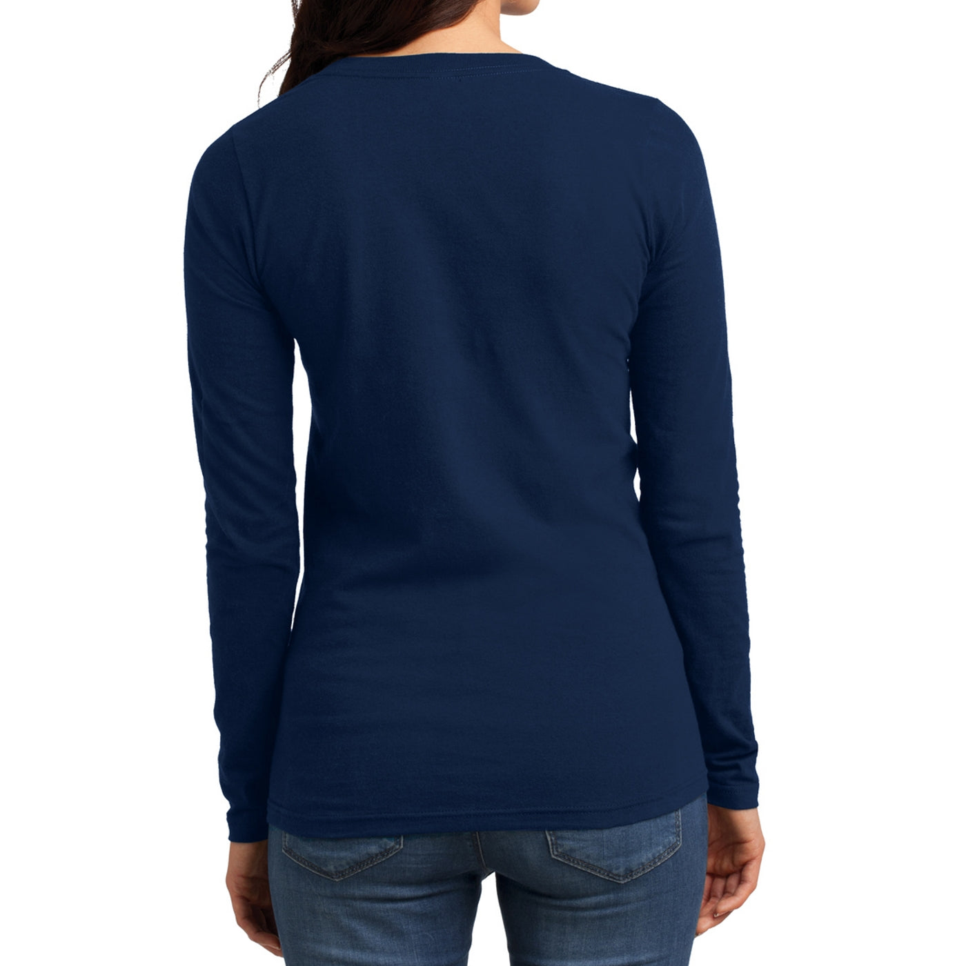 Women's Juniors The Concert Tee Long Sleeve V-Neck - New Navy