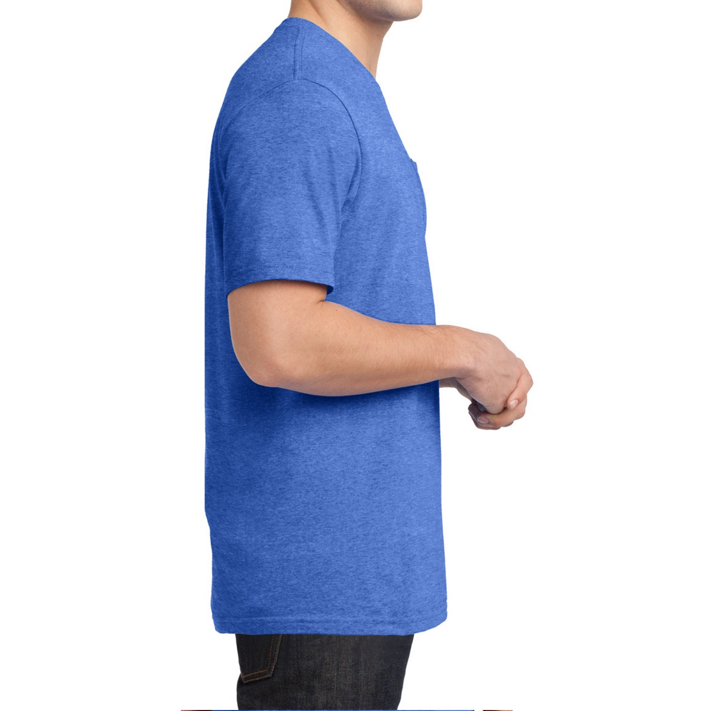 Men's Young Very Important Tee with Pocket - Heathered Royal