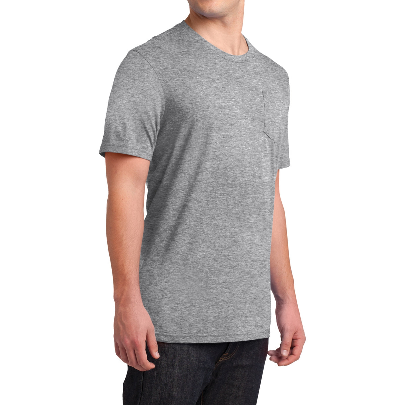 Men's Young Very Important Tee with Pocket - Light Heather Grey