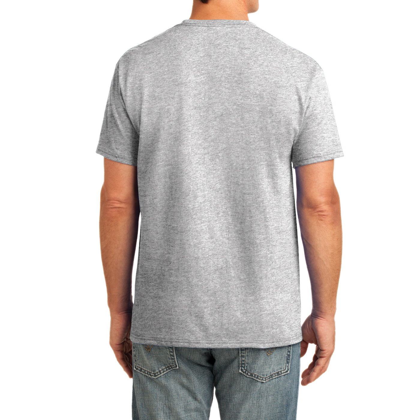 Men's Core Cotton Pocket Tee - Ash - Back