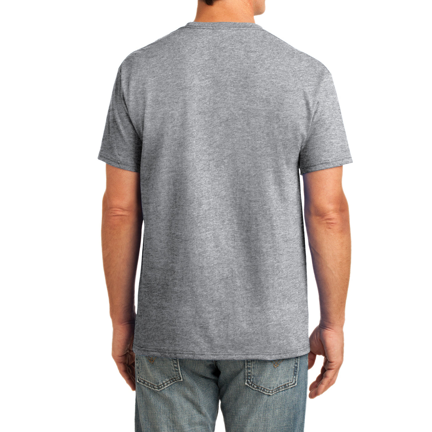 Men's Core Cotton Pocket Tee - Athletic Heather - Back