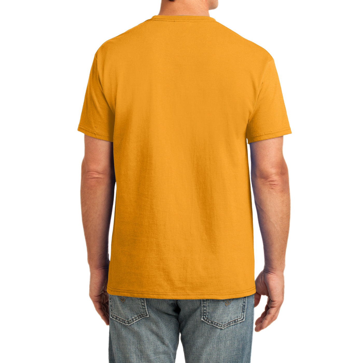 Men's Core Cotton Pocket Tee - Gold - Back