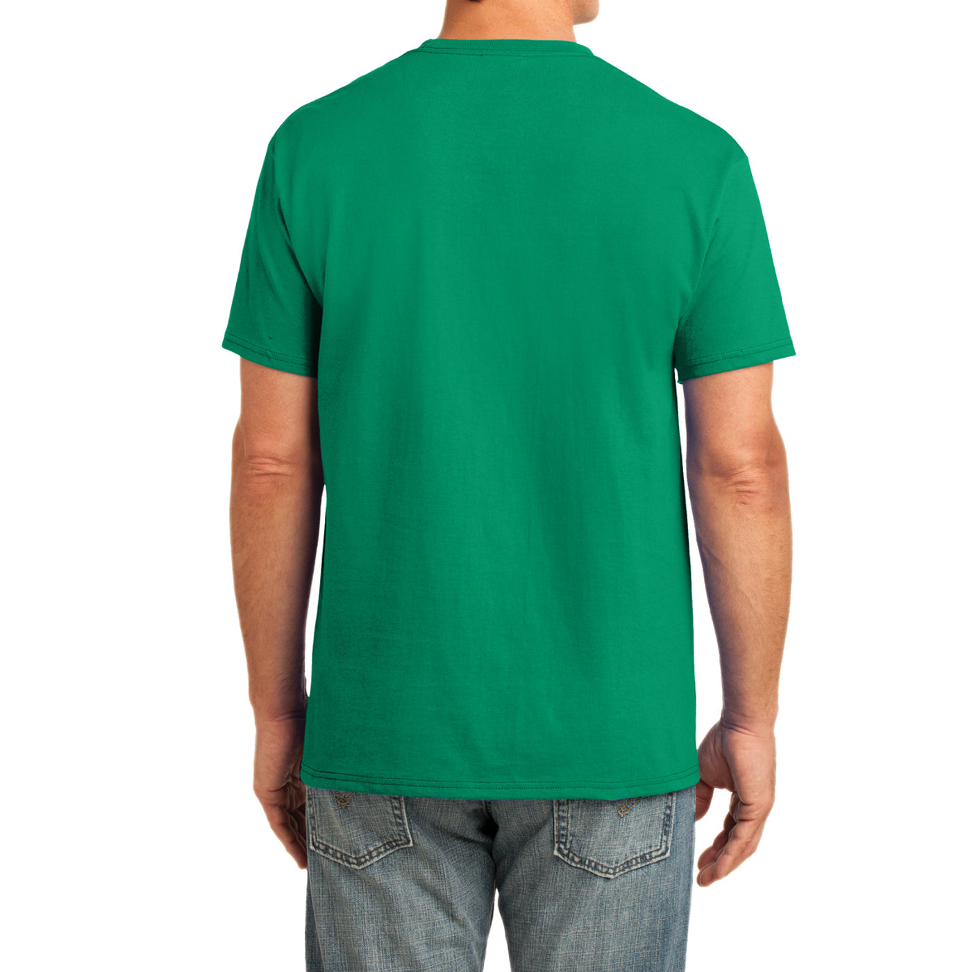 Men's Core Cotton Pocket Tee - Kelly - Back