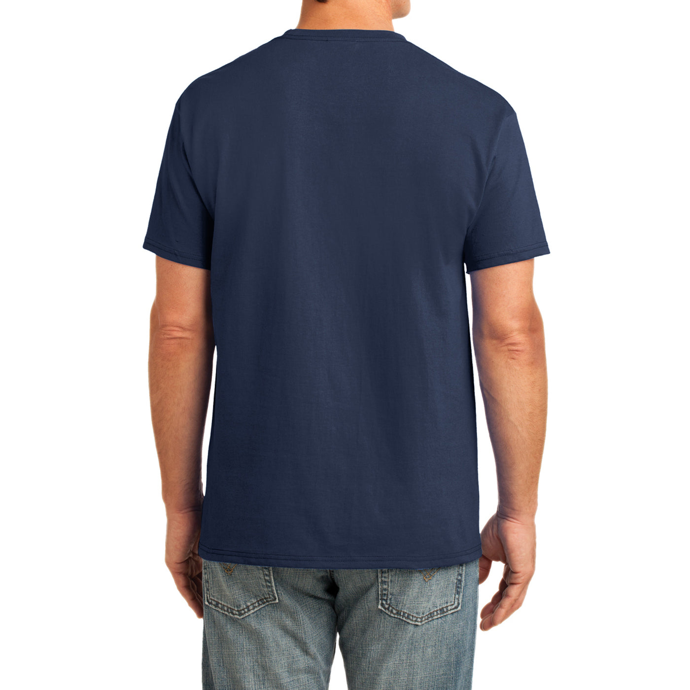 Men's Core Cotton Pocket Tee - Navy - Back