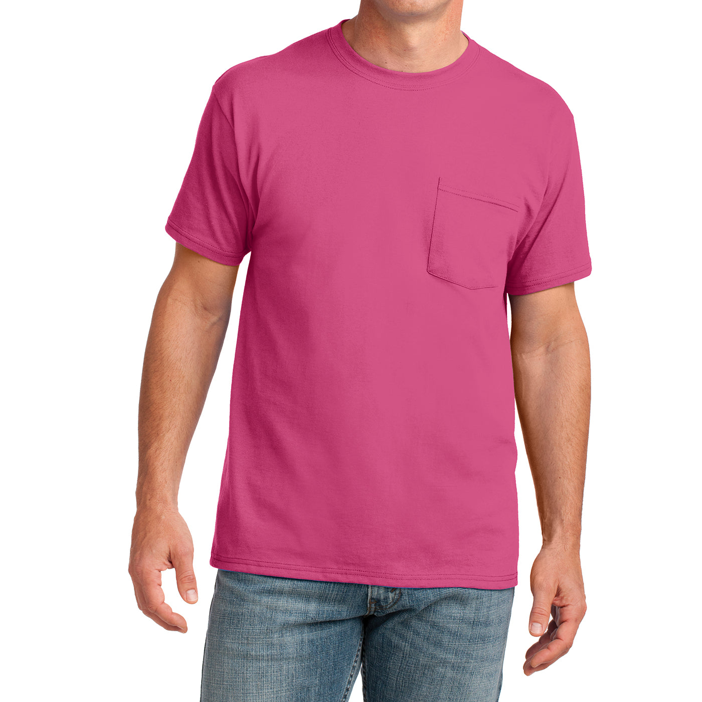 Men's Core Cotton Pocket Tee - Sangria - Front