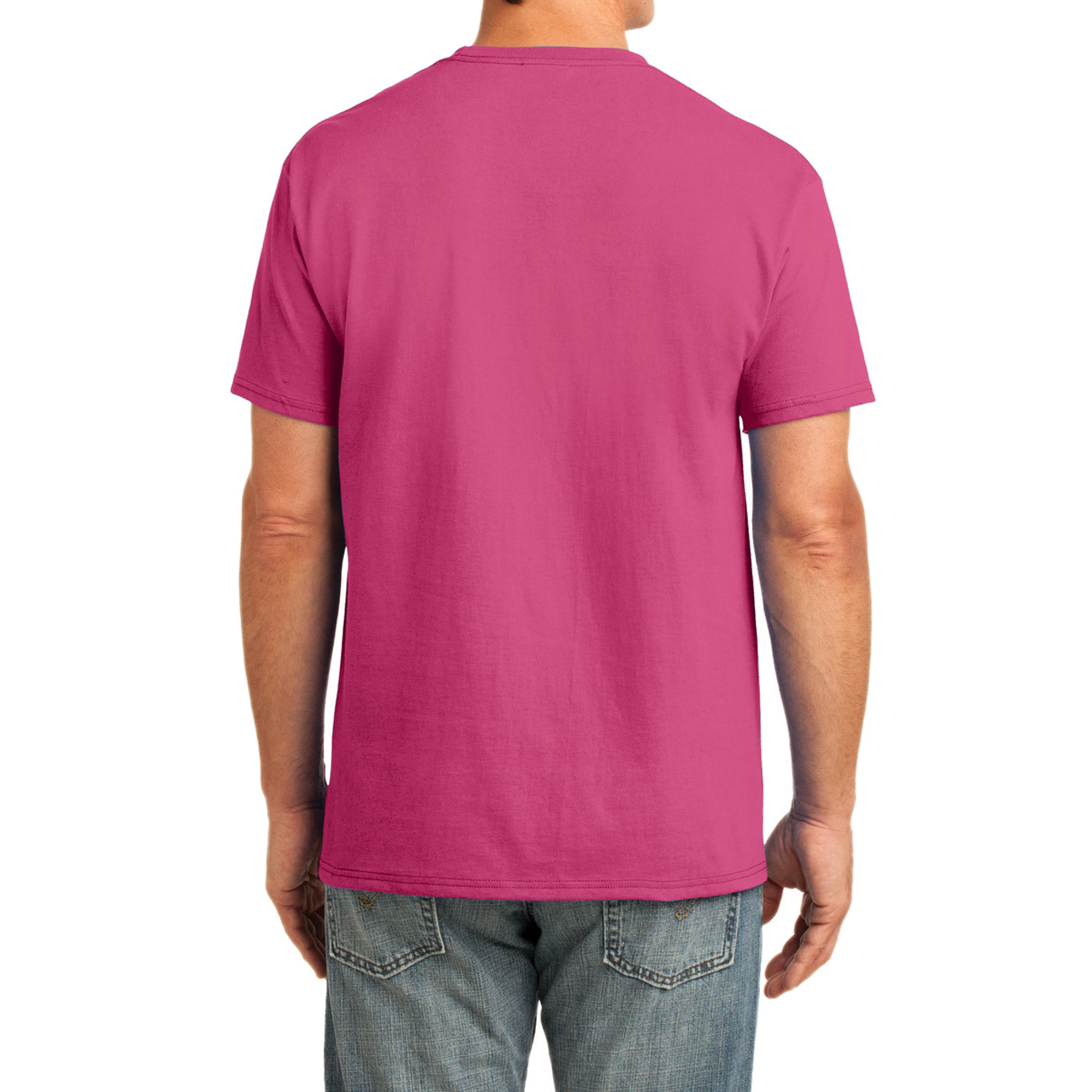 Men's Core Cotton Pocket Tee - Sangria - Back