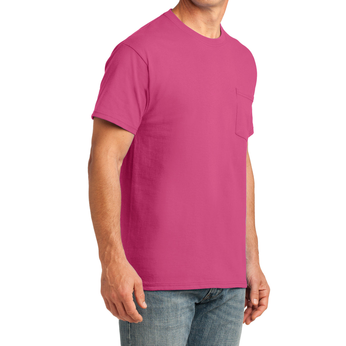 Men's Core Cotton Pocket Tee - Sangria - Side