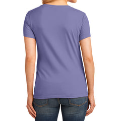 Women's Core Cotton V-Neck Tee - Violet - Back