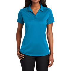 Women's Short Sleeve Diamond Jacquard Moisture-Wicking Polo Shirt
