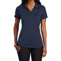 Women's Short Sleeve Diamond Jacquard Moisture-Wicking Polo Shirt