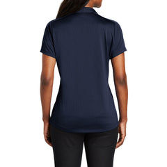 Women's Short Sleeve Diamond Jacquard Moisture-Wicking Polo Shirt