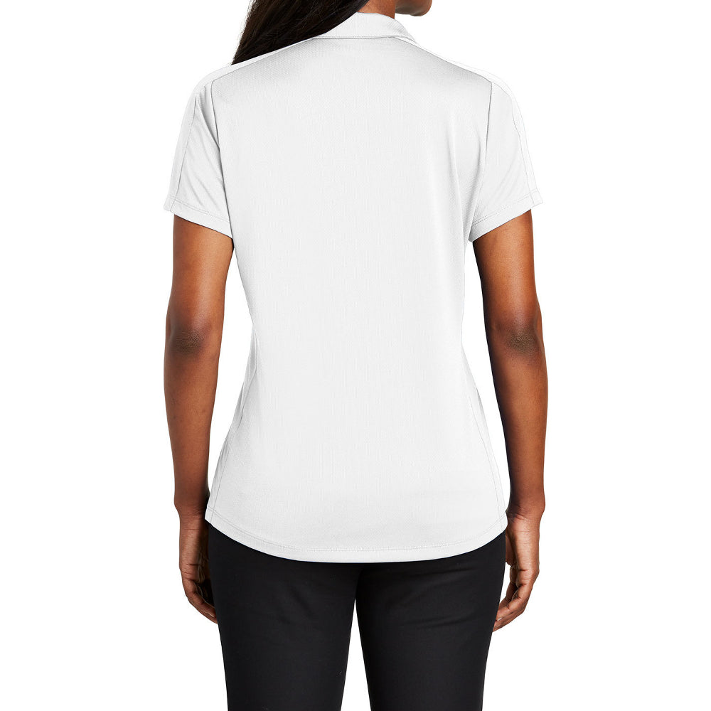 Women's Short Sleeve Diamond Jacquard Moisture-Wicking Polo Shirt