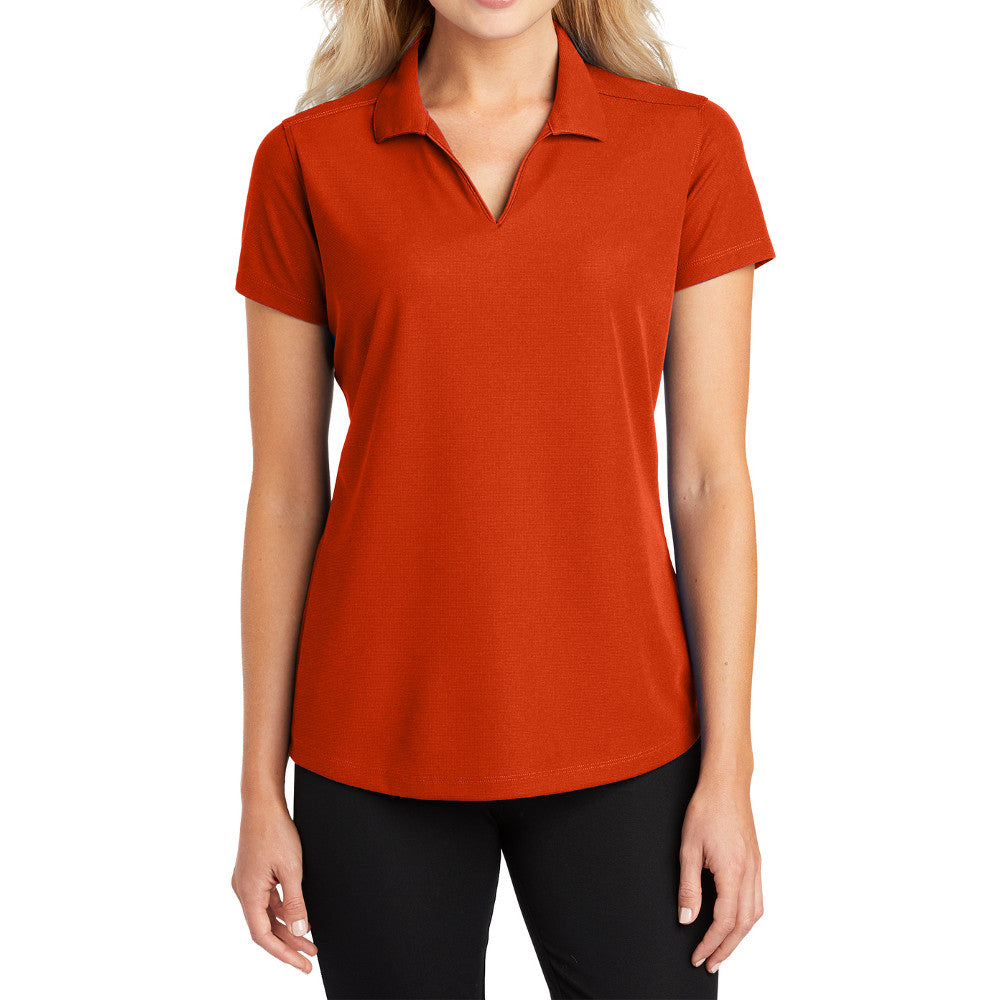 Women's Short Sleeve Dry Zone Moisture-Wicking Grid Polo Shirt