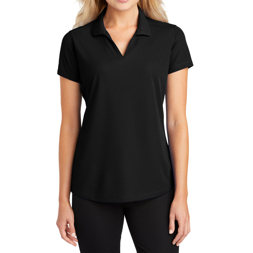 Women's Short Sleeve Dry Zone Moisture-Wicking Grid Polo Shirt