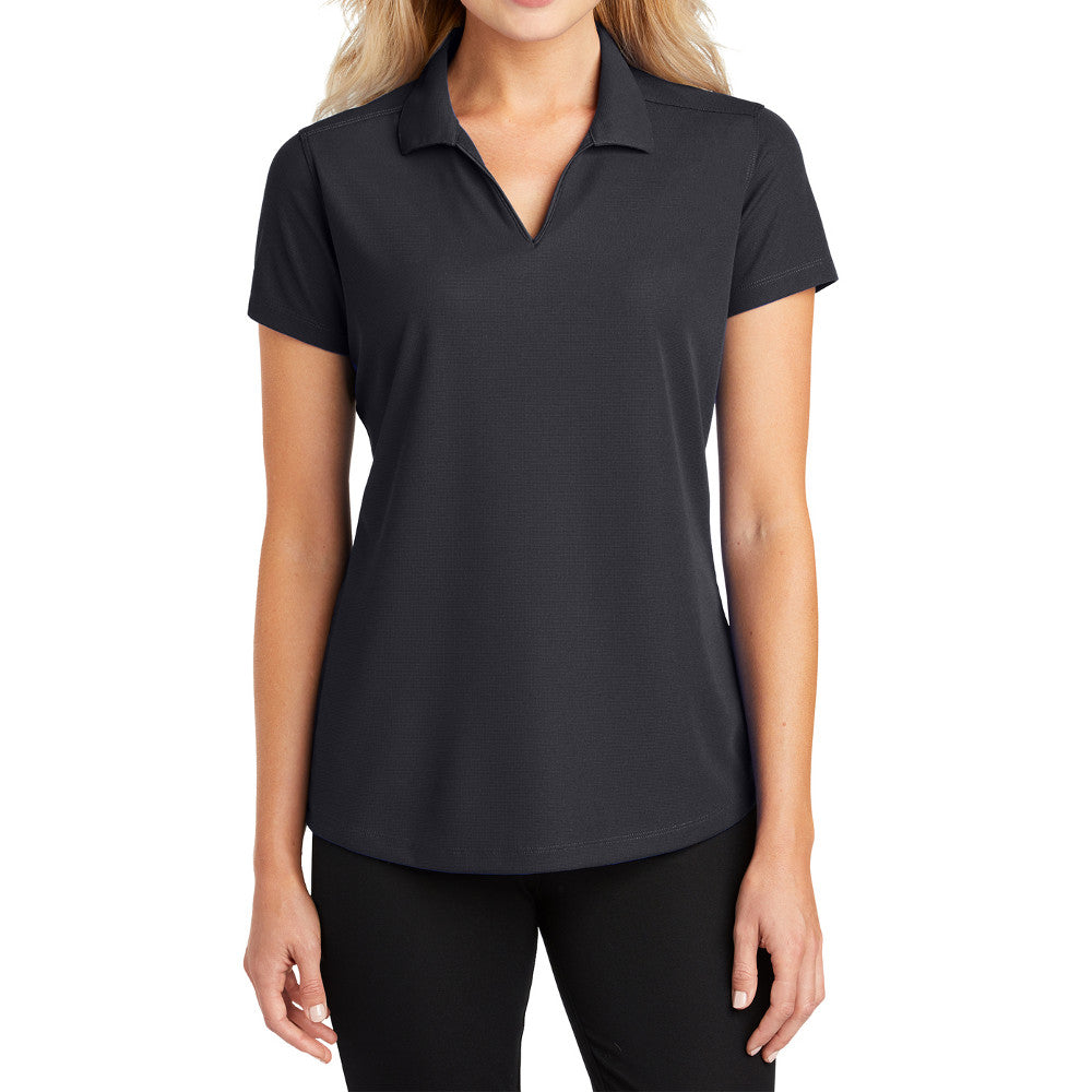 Women's Short Sleeve Dry Zone Moisture-Wicking Grid Polo Shirt