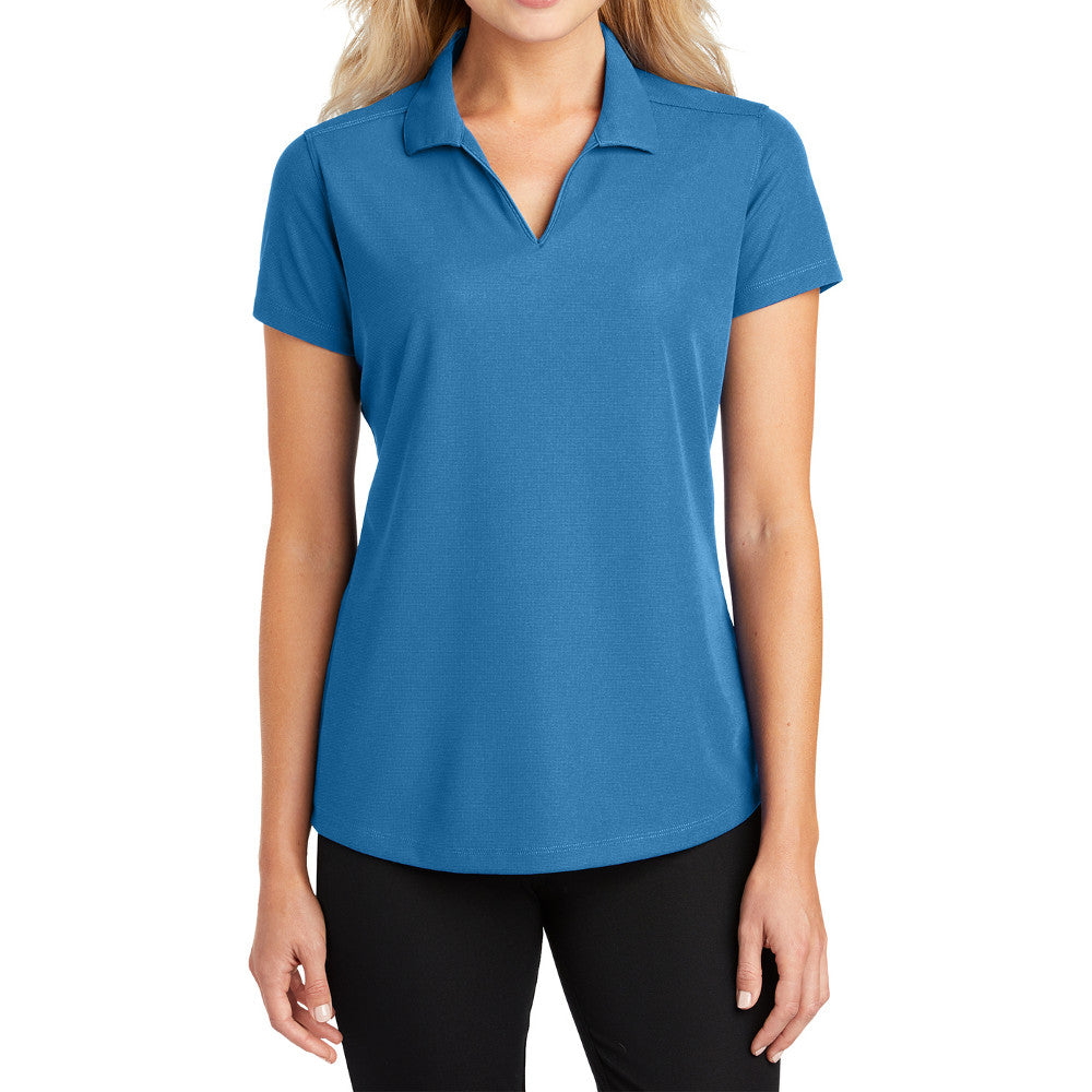 Women's Short Sleeve Dry Zone Moisture-Wicking Grid Polo Shirt