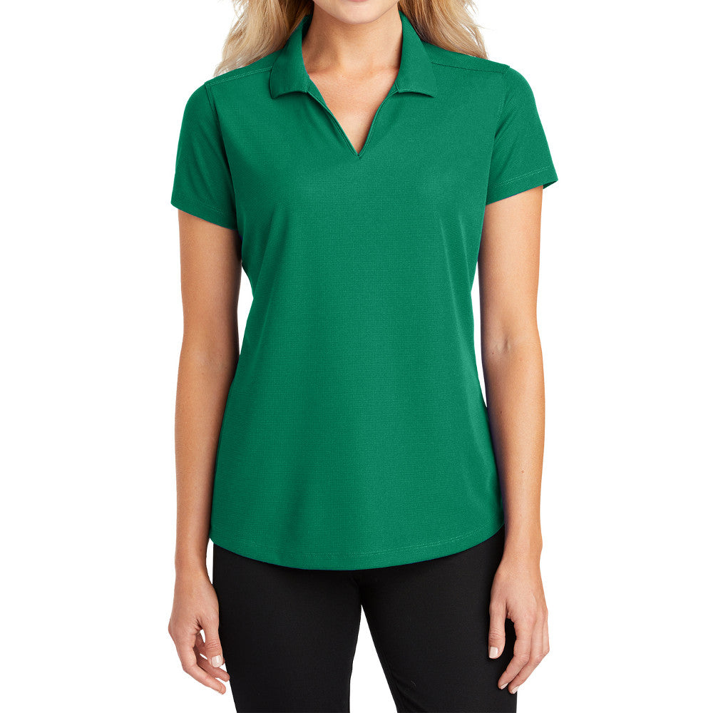 Women's Short Sleeve Dry Zone Moisture-Wicking Grid Polo Shirt