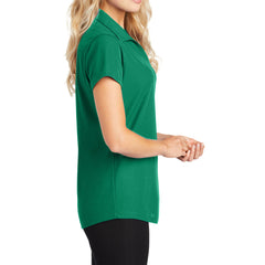 Women's Short Sleeve Dry Zone Moisture-Wicking Grid Polo Shirt