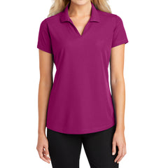 Women's Short Sleeve Dry Zone Moisture-Wicking Grid Polo Shirt