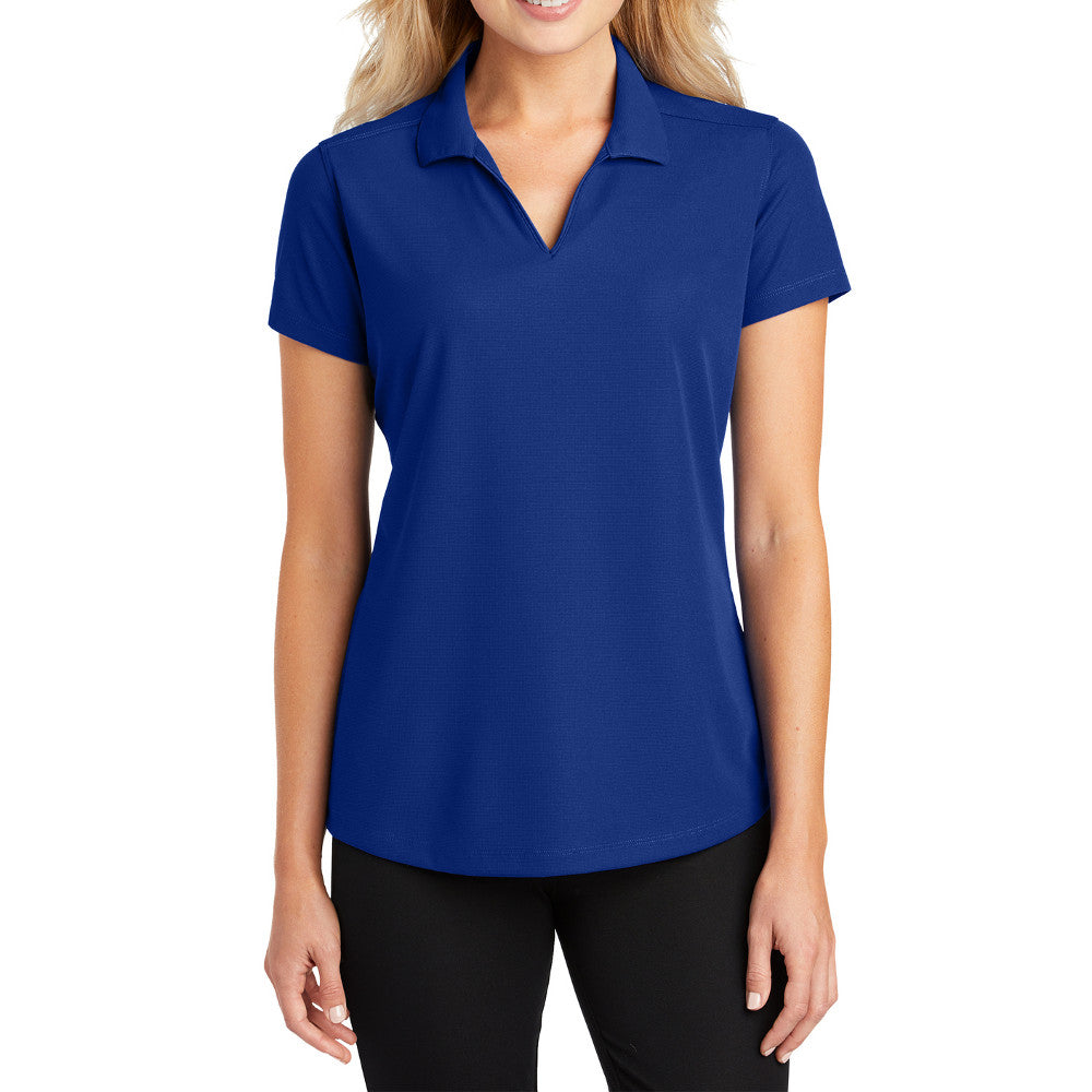 Women's Short Sleeve Dry Zone Moisture-Wicking Grid Polo Shirt