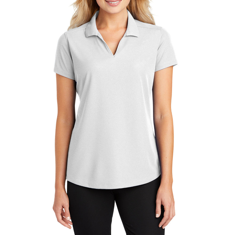 Women's Short Sleeve Dry Zone Moisture-Wicking Grid Polo Shirt